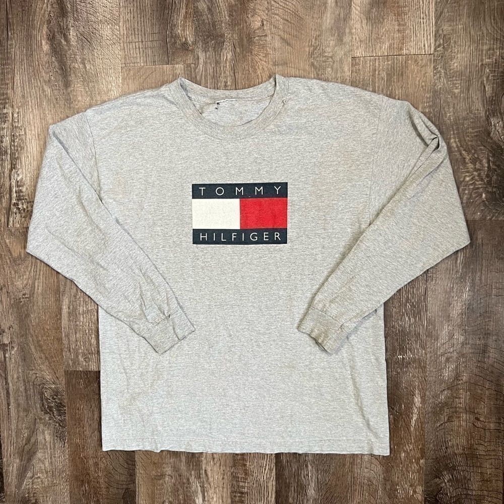 Vintage Tommy Hilfiger Flag Long Sleeve Shirt